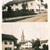 historische Postkarte aus Brunnthal mit Blick auf Bäckerei und Kirche