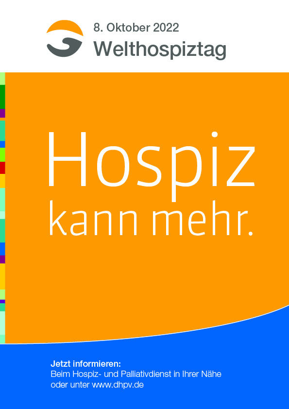 Logo Welthospiztag „Hospiz kann mehr“ (Grafik: DHPV - Deutscher Hospiz- und PalliativVerband e.V.)
