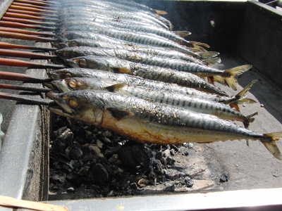 Steckerlfisch auf dem Grill