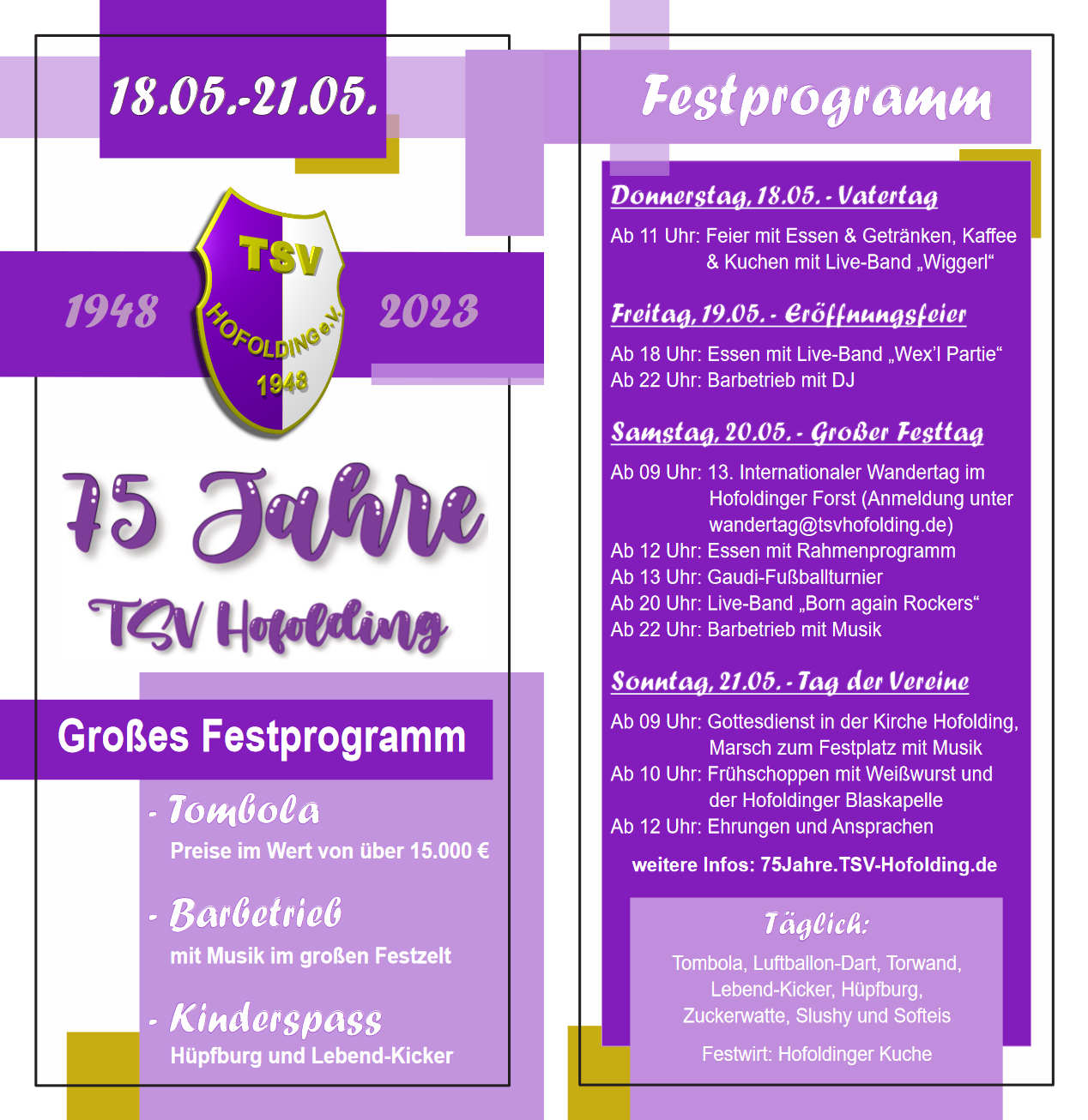 Flyer Festprogramm