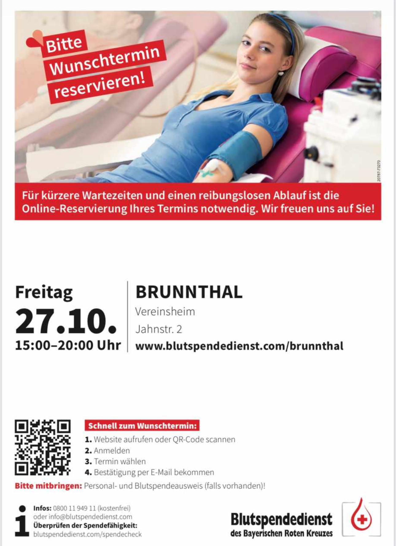 Plakat Blutspende Herbst 2023