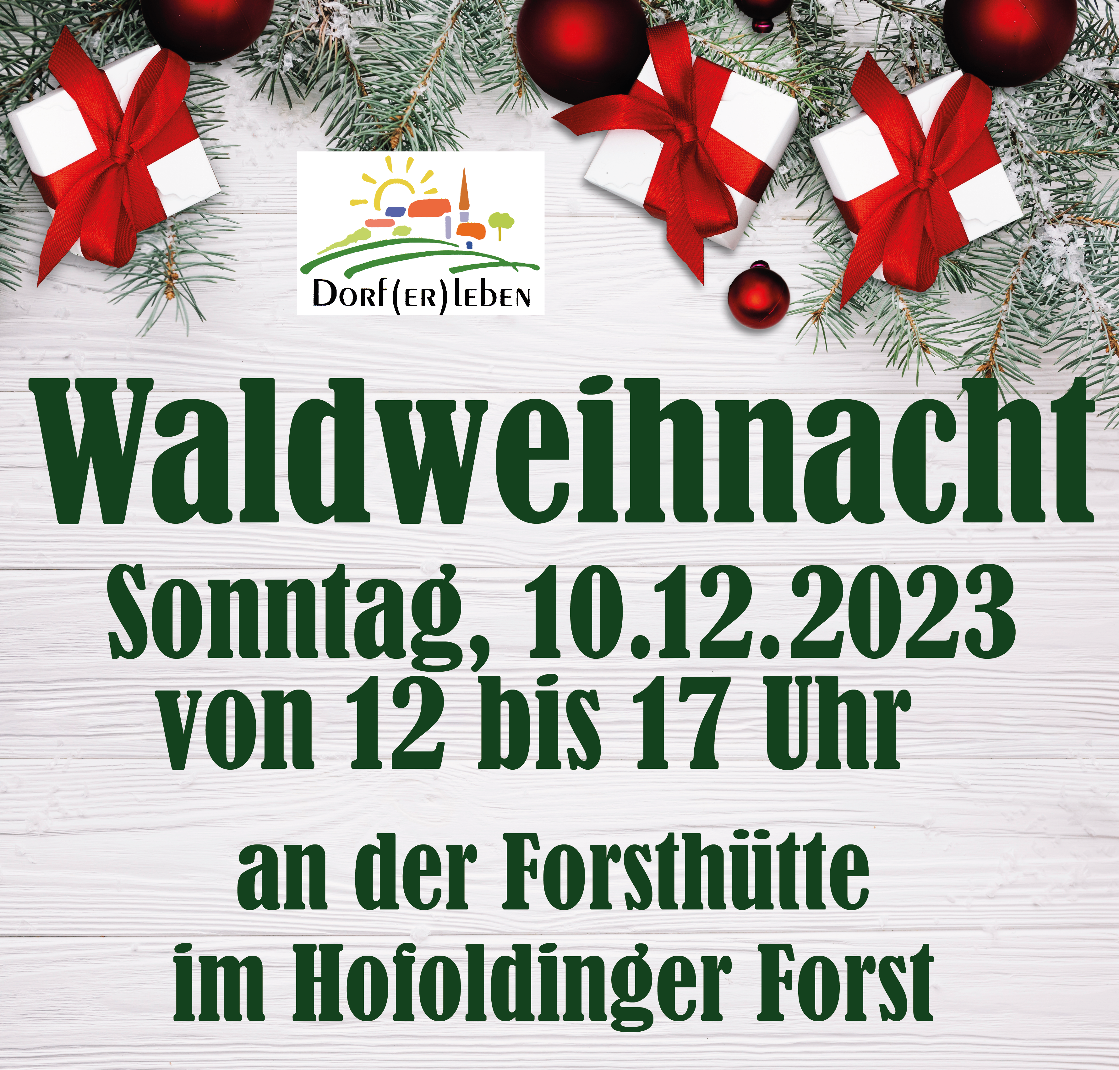 Terminankündigung: Waldweihnacht von Dorferleben e. V.