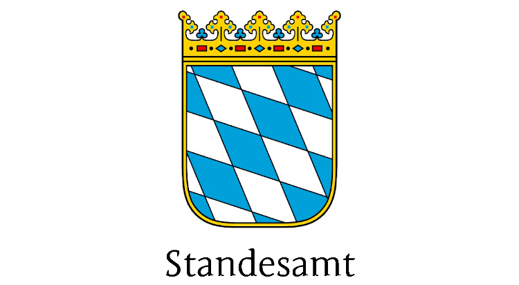 Schild Standesamt mit kleinem bayrischen Staatswappen