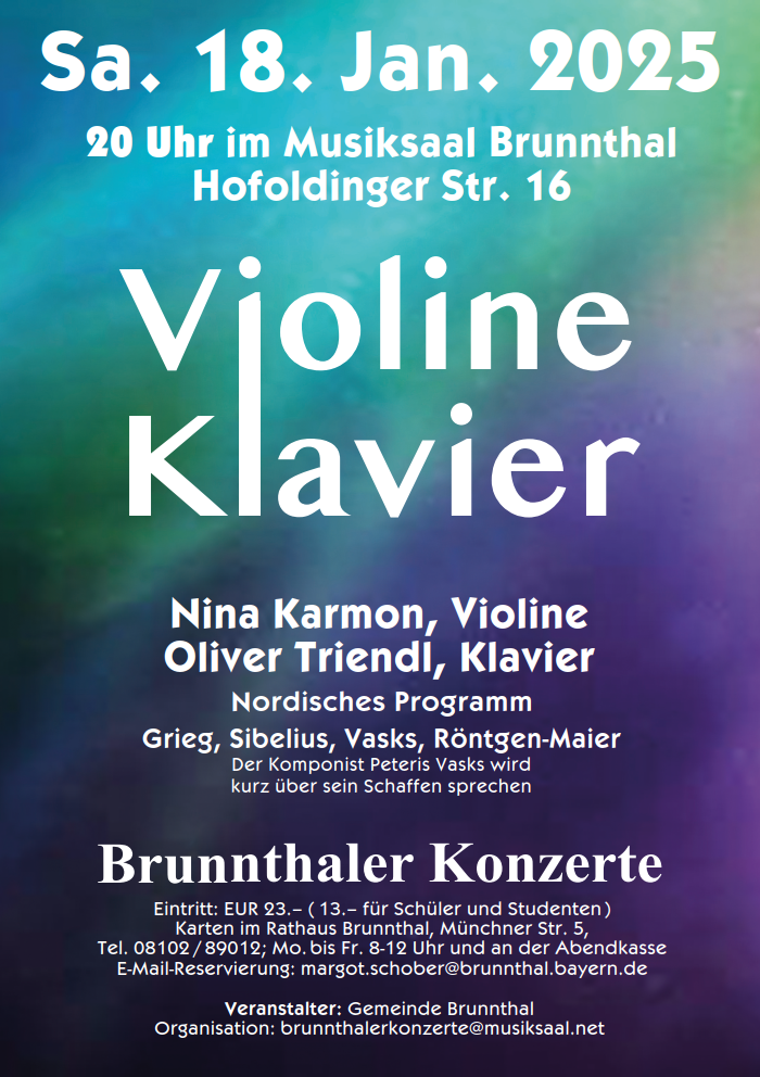 Plakat für Konzert am 18.01.2025