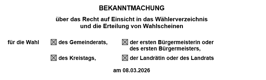 Bekanntmachung